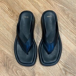 Mango Platform Thong Sandals